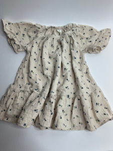 Leichtes Baumwollkleid mit Blumen-Print