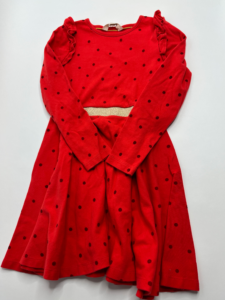 Kleid mit Samt-Punkten