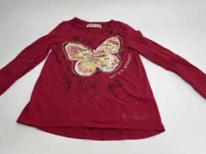 Langarmshirt mit Wendepailetten-Schmetterling