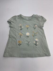 T-Shirt mit Blumenstickerei