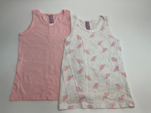 2er-Set Unterhemden (rosa / Einhorn-Motiv)