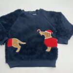 Flauschiger Pullover "Weihnacht-Dackel"