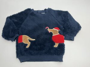 Flauschiger Pullover "Weihnacht-Dackel"
